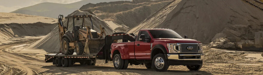 Ford trucks in action